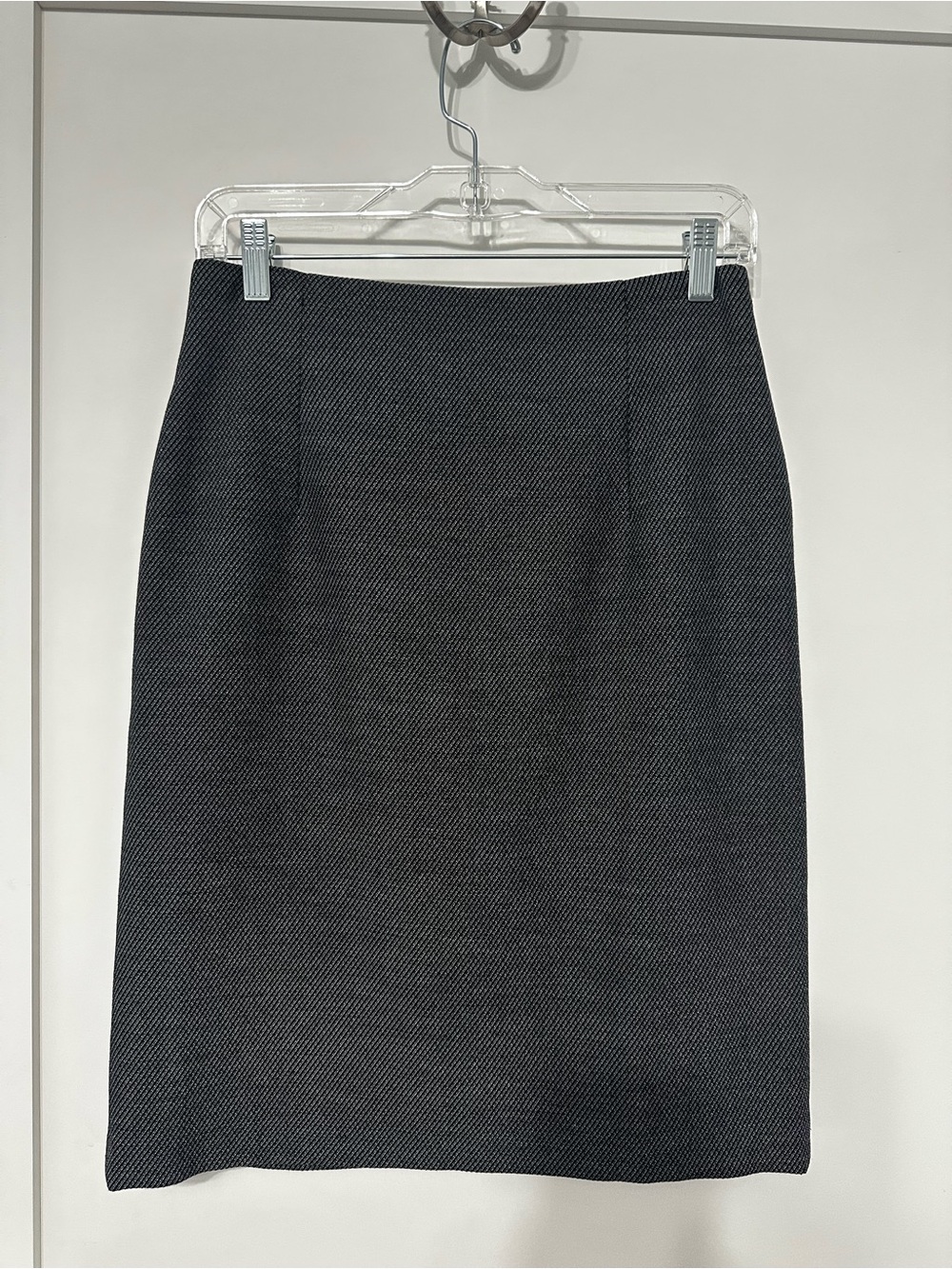Tahari ASL Charcoal Textured Pencil Skirt